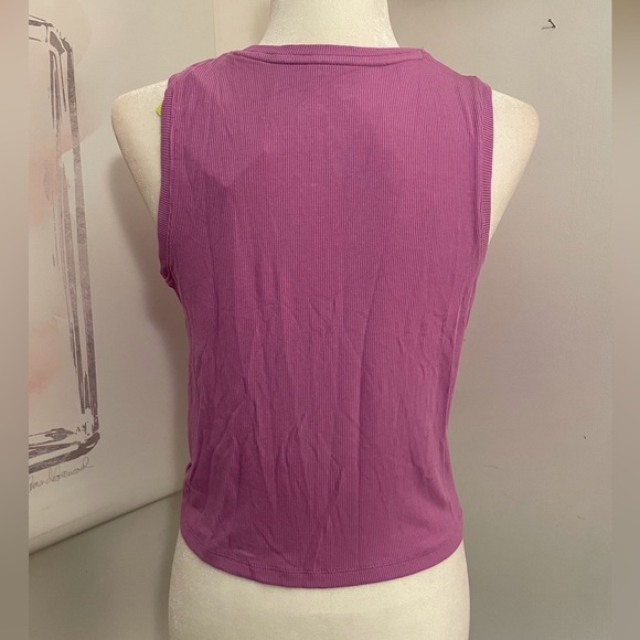 All In Motion Crop Tank Top in Purple - Picture 3 of 9